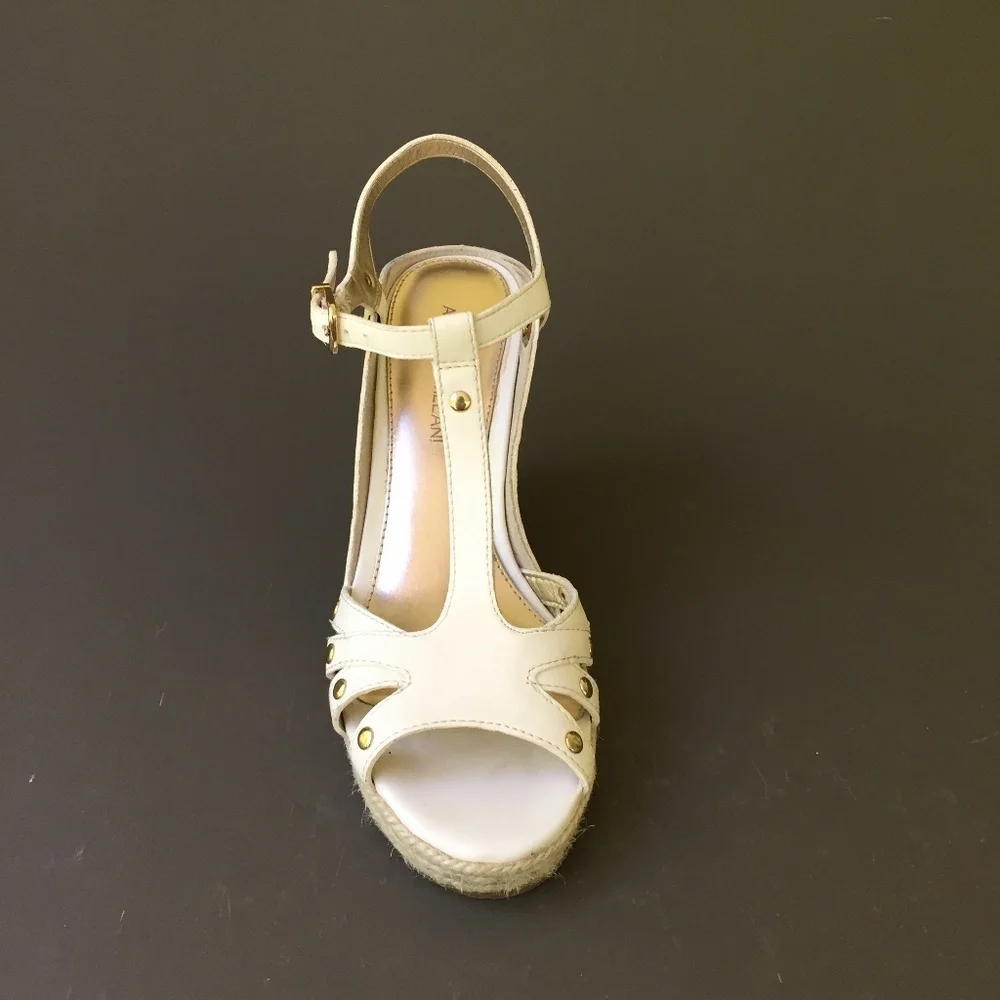 Antonio Melani Leather Wedge Platform Espadrille Sandal size 8.5 - Picture 2 of 7